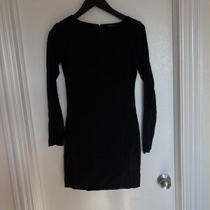 Theory Black Long Sleeve Dress